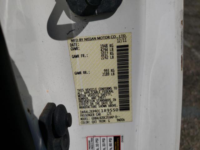 Photo 10 from auction – 2012 NISSAN ALTIMA S with VIN 1N4AL2EP4CC189550