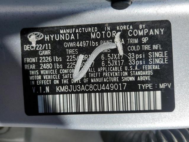 Photo 10 from auction – 2012 HYUNDAI TUCSON GLS with VIN KM8JU3AC8CU449017