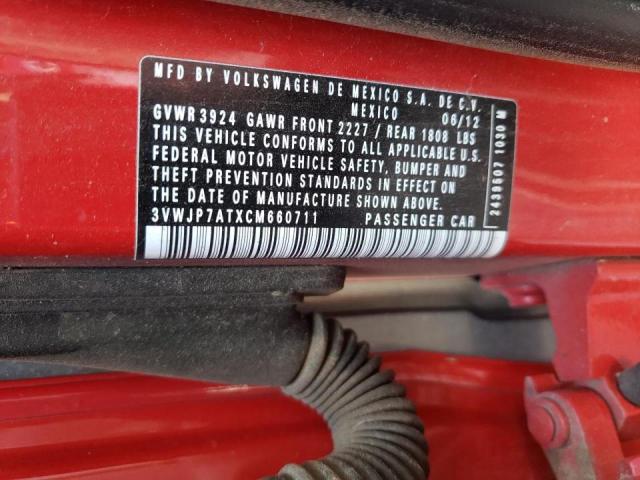 Photo 10 from auction – 2012 VOLKSWAGEN BEETLE with VIN 3VWJP7ATXCM660711