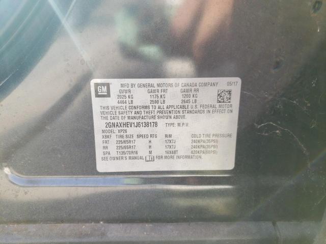 Photo 10 from auction – 2018 CHEVROLET EQUINOX LS with VIN 2GNAXHEV1J6138178