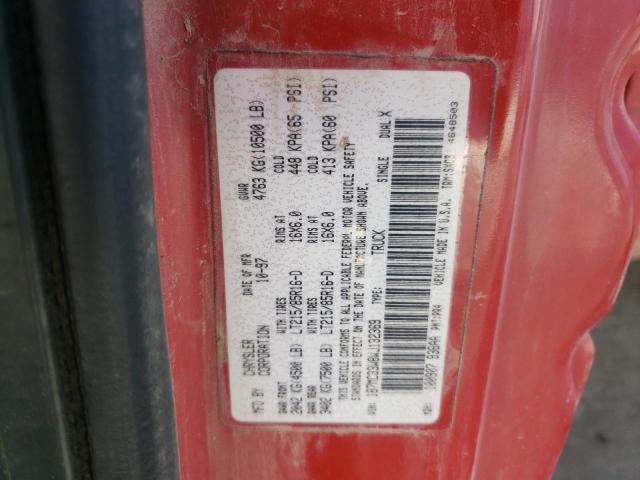 Photo 10 from auction – 1998 DODGE RAM 3500 with VIN 1B7MC33W8WJ132369