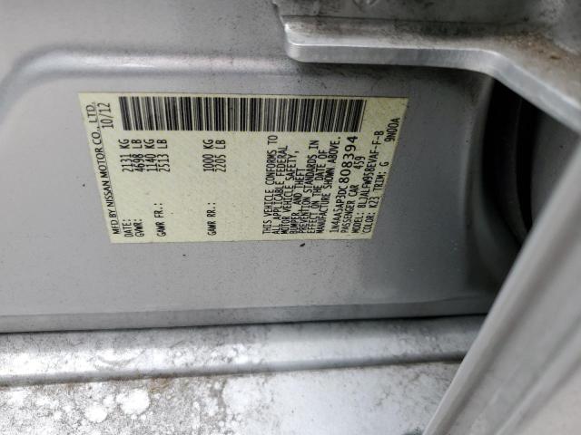 Photo 10 from auction – 2013 NISSAN MAXIMA S with VIN 1N4AA5AP3DC808394