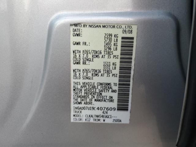 Photo 10 from auction – 2009 NISSAN FRONTIER C with VIN 1N6AD07U19C407609