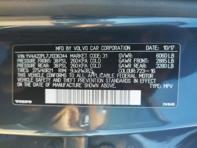 Photo 10 from auction – 2018 VOLVO XC90 T6 with VIN YV4A22PL7J1336344