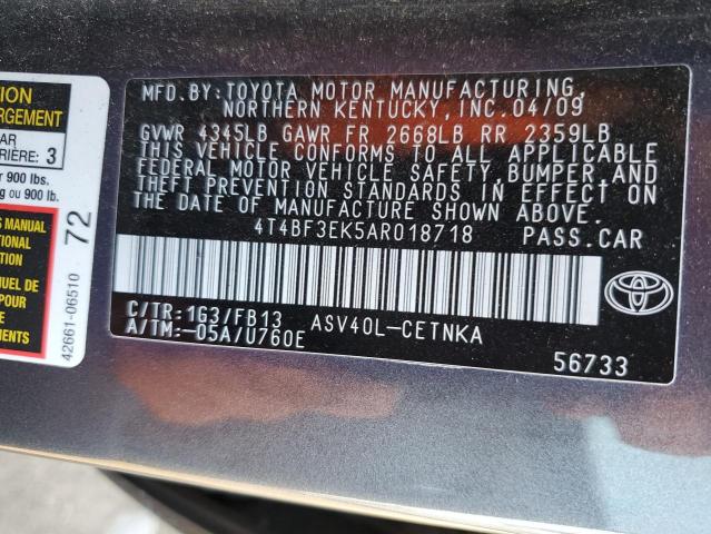 Photo 10 from auction – 2010 TOYOTA CAMRY BASE with VIN 4T4BF3EK5AR018718