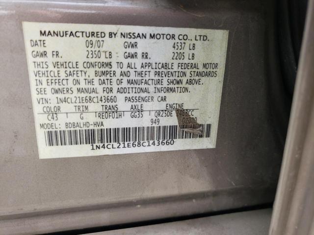 Photo 10 from auction – 2008 NISSAN ALTIMA HYB with VIN 1N4CL21E68C143660