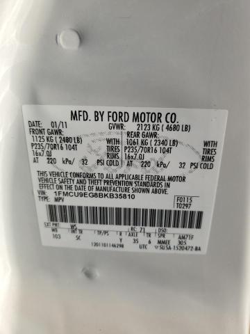 Photo 10 from auction – 2011 FORD ESCAPE LIM with VIN 1FMCU9EG8BKB35810