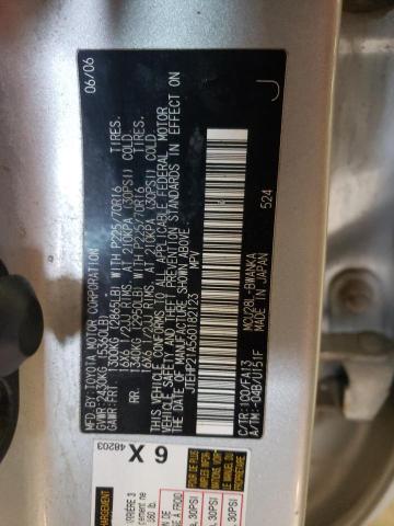 Photo 10 from auction – 2006 TOYOTA HIGHLANDER with VIN JTEHP21A560182123
