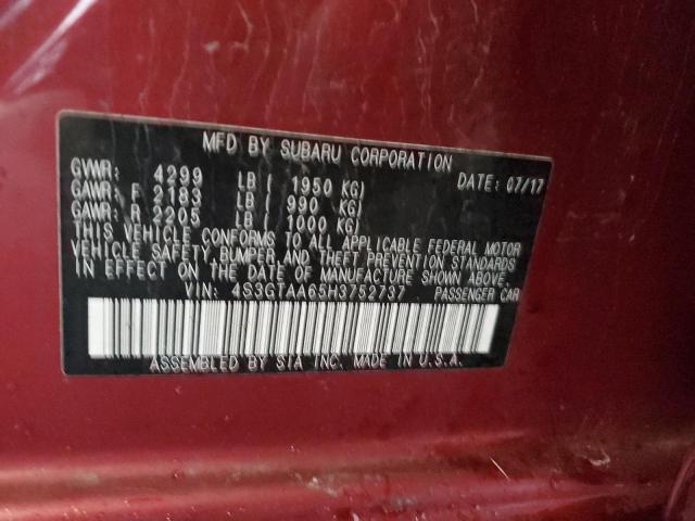 Photo 10 from auction – 2017 SUBARU IMPREZA with VIN 4S3GTAA65H3752737