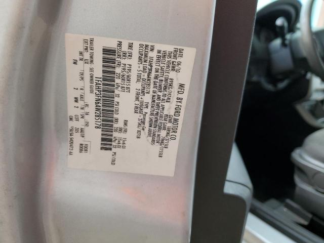 Photo 10 from auction – 2010 FORD FOCUS SE with VIN 1FAHP3FN6AW285178