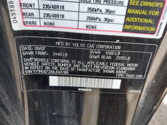 Photo 10 from auction – 2008 VOLVO C70 T5 with VIN YV1MC672X8J045188