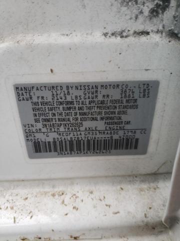 Photo 10 from auction – 2019 NISSAN SENTRA S with VIN 3N1AB7AP1KY262625