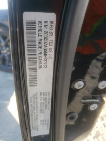 Photo 10 from auction – 2021 DODGE CHALLENGER with VIN 2C3CDZAG5MH637702