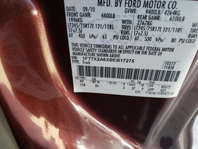 Photo 10 from auction – 2011 FORD F250 SUPER with VIN 1FT7X2A6XBEB17275