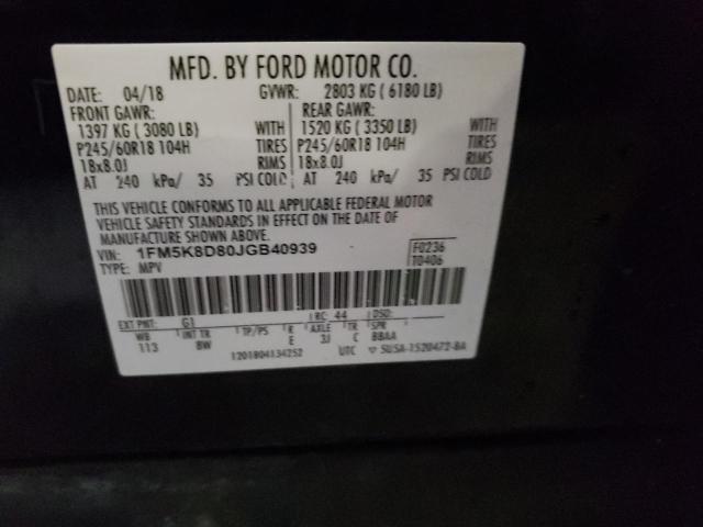Photo 10 from auction – 2018 FORD EXPLORER X with VIN 1FM5K8D80JGB40939