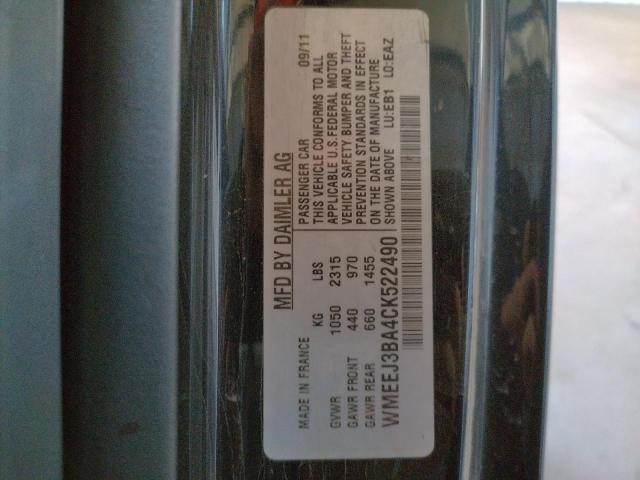 Photo 10 from auction – 2012 SMART FORTWO with VIN WMEEJ3BA4CK522490