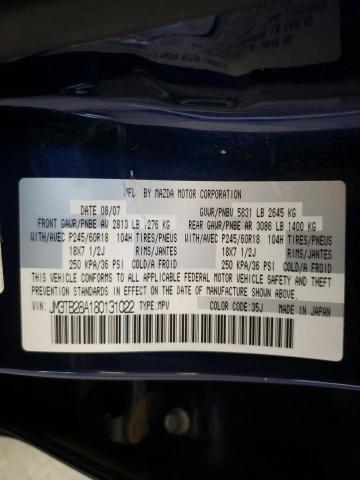 Photo 10 from auction – 2008 MAZDA CX-9 with VIN JM3TB28A180131022