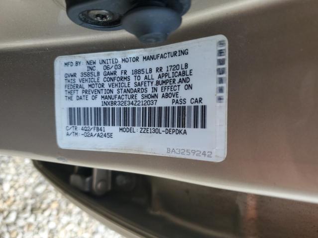 Photo 10 from auction – 2004 TOYOTA COROLLA with VIN 1NXBR32E34Z212037