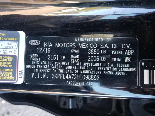 Photo 10 from auction – 2017 KIA FORTE LX with VIN 3KPFL4A72HE098892