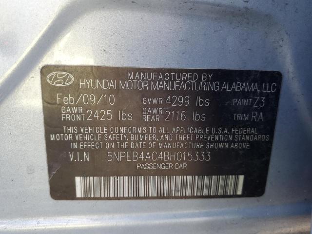 Photo 10 from auction – 2011 HYUNDAI SONATA GLS with VIN 5NPEB4AC4BH015333
