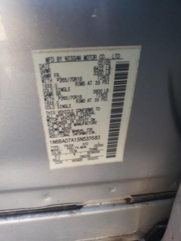 Photo 10 from auction – 2005 NISSAN TITAN with VIN 1N6BA07A15N533583