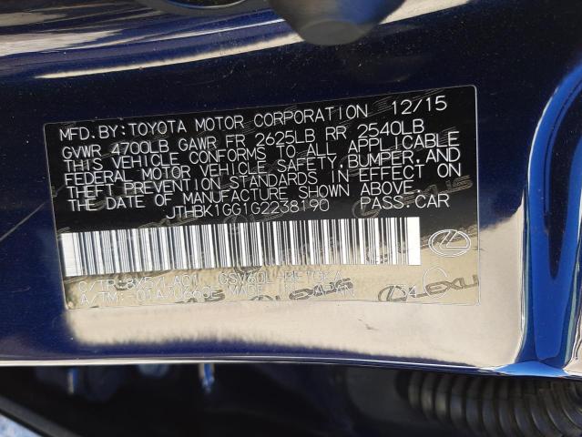 Photo 10 from auction – 2016 LEXUS ES 350 with VIN JTHBK1GG1G2238190