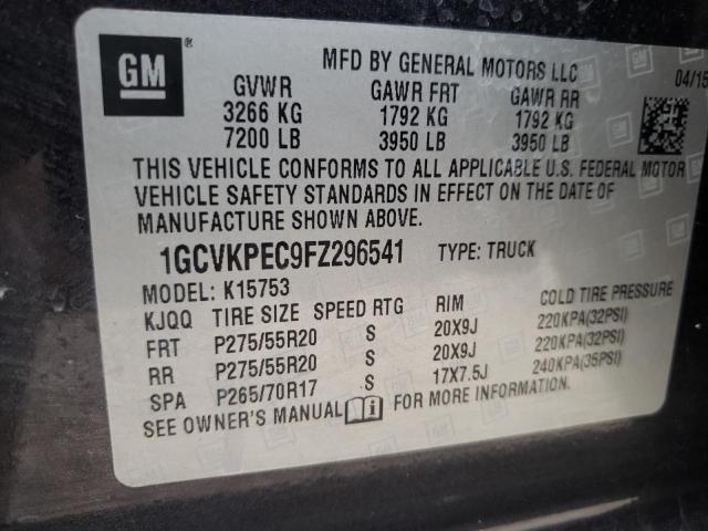 Photo 10 from auction – 2015 CHEVROLET SILVERADO with VIN 1GCVKPEC9FZ296541