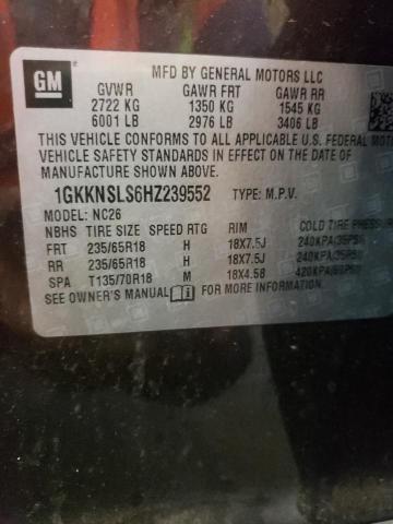 Photo 10 from auction – 2017 GMC ACADIA SLE with VIN 1GKKNSLS6HZ239552