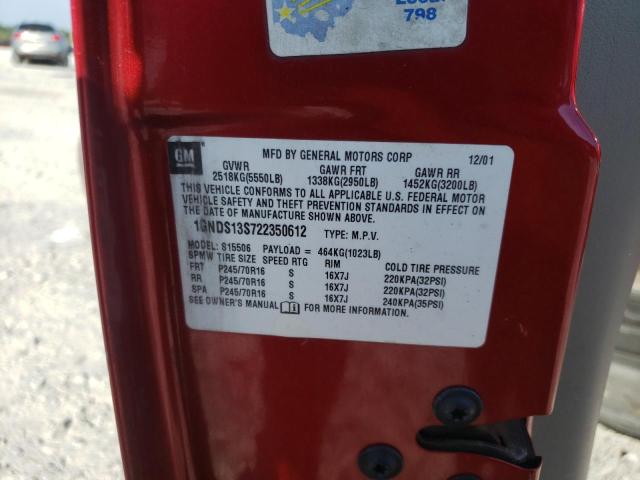 Photo 10 from auction – 2002 CHEVROLET TRAILBLAZE with VIN 1GNDS13S722350612