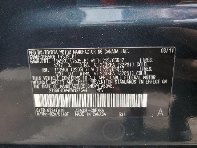 Photo 10 from auction – 2011 TOYOTA RAV4 with VIN 2T3BF4DV4BW127644