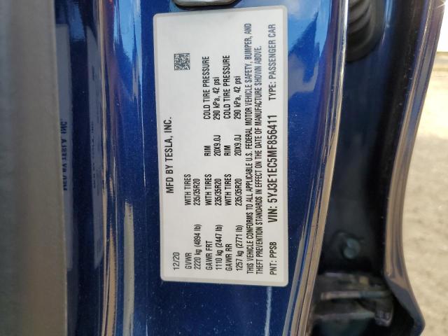Photo 10 from auction – 2021 TESLA MODEL 3 with VIN 5YJ3E1EC5MF856411