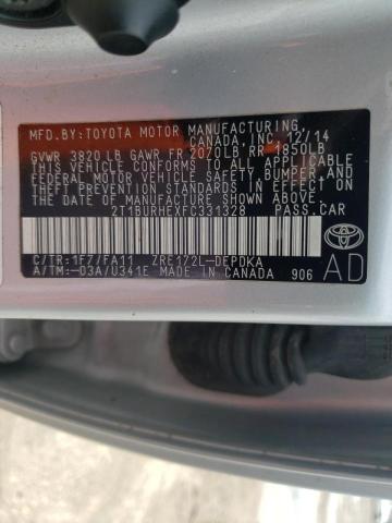 Photo 10 from auction – 2015 TOYOTA COROLLA L with VIN 2T1BURHEXFC331328