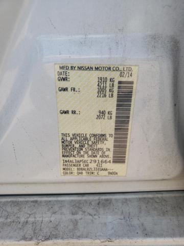 Photo 10 from auction – 2014 NISSAN ALTIMA 2.5 with VIN 1N4AL3AP5EC291664