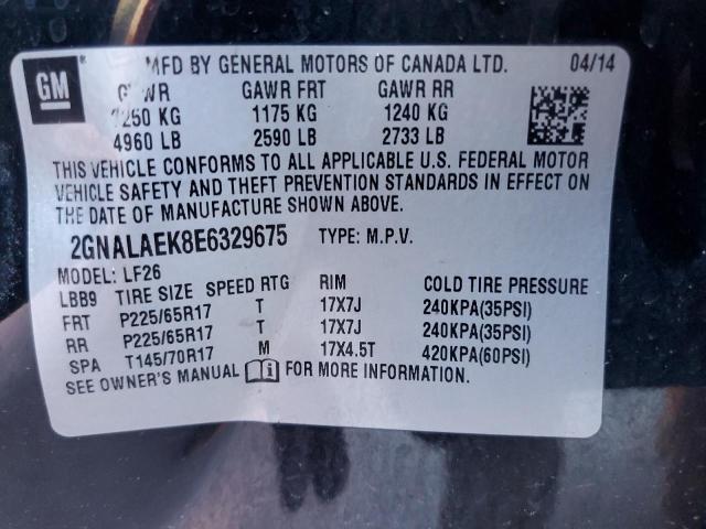 Photo 10 from auction – 2014 CHEVROLET EQUINOX LS with VIN 2GNALAEK8E6329675