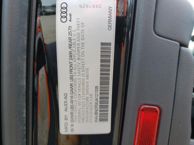 Photo 10 from auction – 2018 AUDI A5 PREMIUM with VIN WAUBNCF5XJA121335