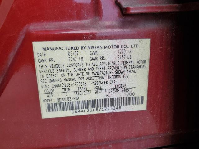 Photo 10 from auction – 2007 NISSAN ALTIMA 2.5 with VIN 1N4AL21E87C225248