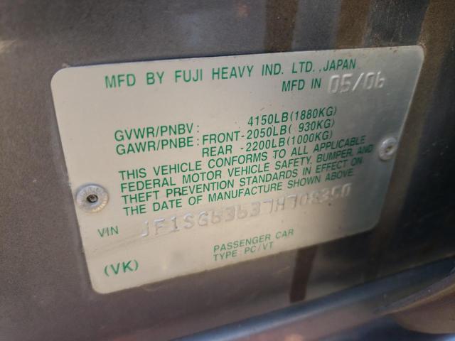 Photo 10 from auction – 2007 SUBARU FORESTER 2 with VIN JF1SG63637H708350