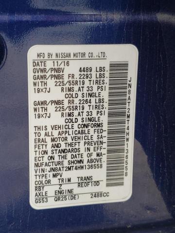 Photo 10 from auction – 2017 NISSAN ROGUE S with VIN JN8AT2MT4HW136558
