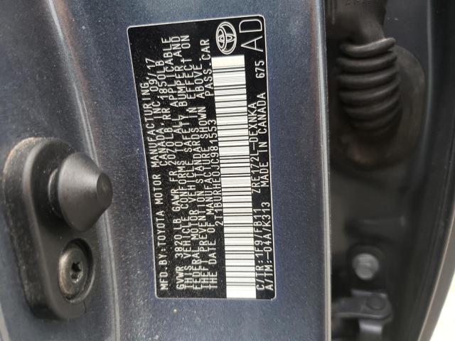 Photo 10 from auction – 2018 TOYOTA COROLLA L with VIN 2T1BURHE0JC981553