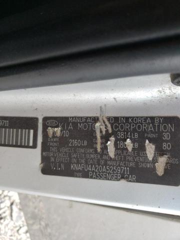 Photo 10 from auction – 2010 KIA FORTE EX with VIN KNAFU4A20A5259711