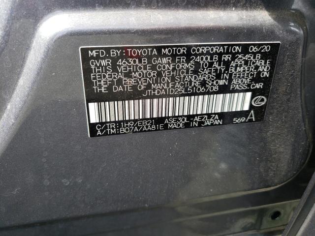 Photo 10 from auction – 2020 LEXUS IS 300 PRE with VIN JTHDA1D25L5106708