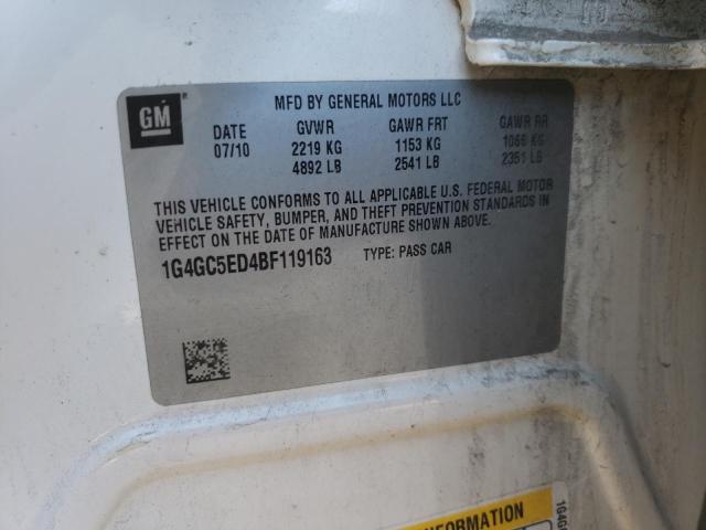Photo 10 from auction – 2011 BUICK LACROSSE C with VIN 1G4GC5ED4BF119163