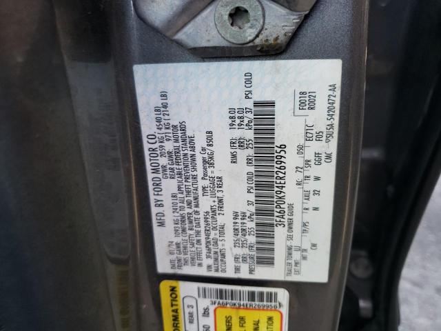 Photo 10 from auction – 2014 FORD FUSION TIT with VIN 3FA6P0K94ER269956