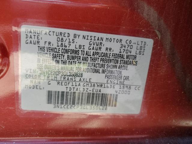 Photo 10 from auction – 2016 NISSAN VERSA NOTE with VIN 3N1CE2CP3GL350628