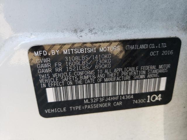 Photo 10 from auction – 2017 MITSUBISHI MIRAGE G4 with VIN ML32F3FJ4HHF14364