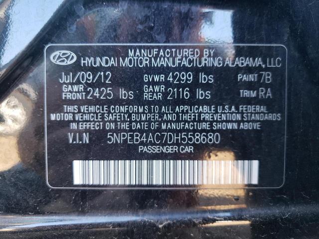 Photo 10 from auction – 2013 HYUNDAI SONATA GLS with VIN 5NPEB4AC7DH558680