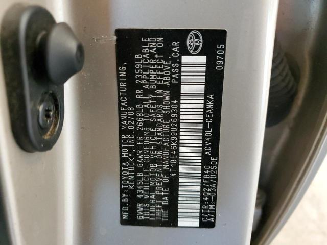 Photo 10 from auction – 2009 TOYOTA CAMRY BASE with VIN 4T1BE46K99U269304