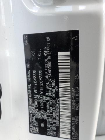 Photo 10 from auction – 2022 TOYOTA HIGHLANDER with VIN 5TDEBRCH5NS094242