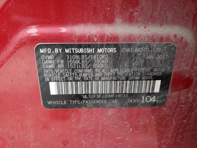 Photo 10 from auction – 2017 MITSUBISHI MIRAGE G4 with VIN ML32F3FJ2HHF19031