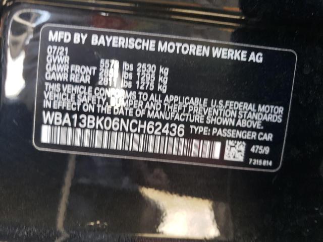Photo 10 from auction – 2022 BMW M550XI with VIN WBA13BK06NCH62436